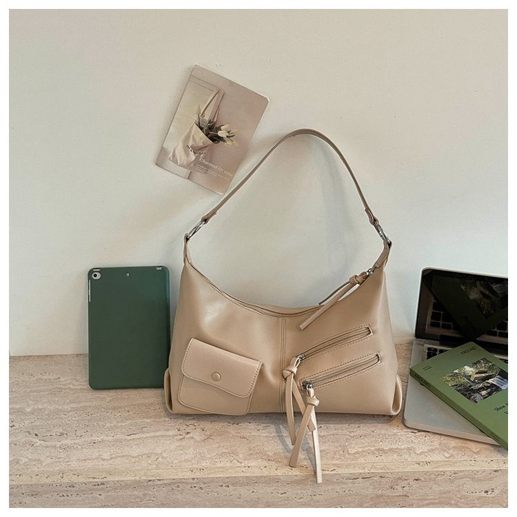 Women's PU Leather Soft Metallic Look Hobo Shoulder Bag detail 40