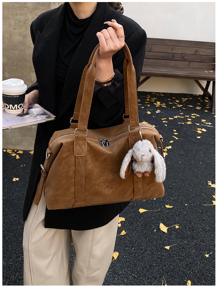 Women's PU Leather Soft Top Handle Shoulder Bag detail 16