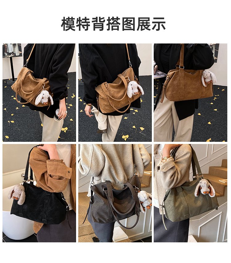 Women's PU Leather Soft Top Handle Shoulder Bag detail 1