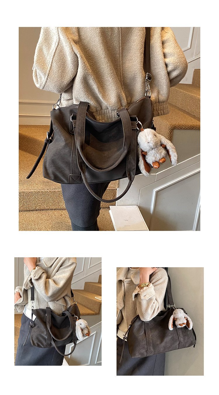 Women's PU Leather Soft Top Handle Shoulder Bag detail 7