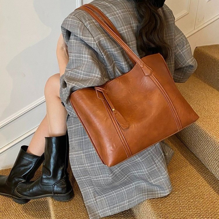 Women's PU Leather Soft Tote Bag view 2