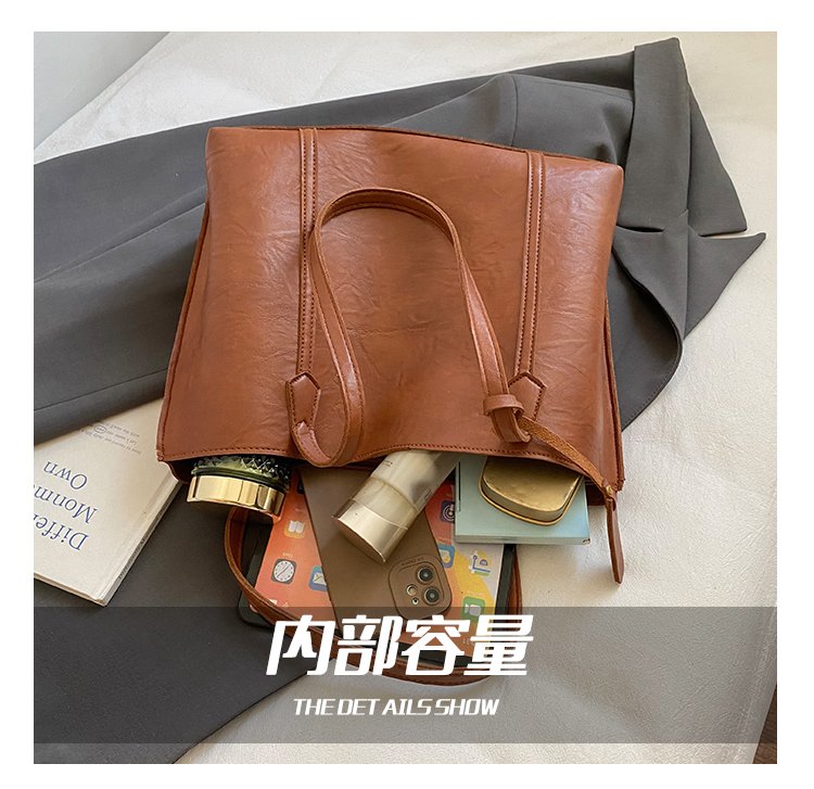Women's PU Leather Soft Tote Bag detail 9