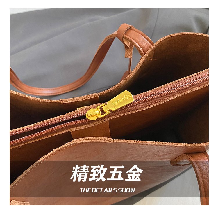 Women's PU Leather Soft Tote Bag detail 10