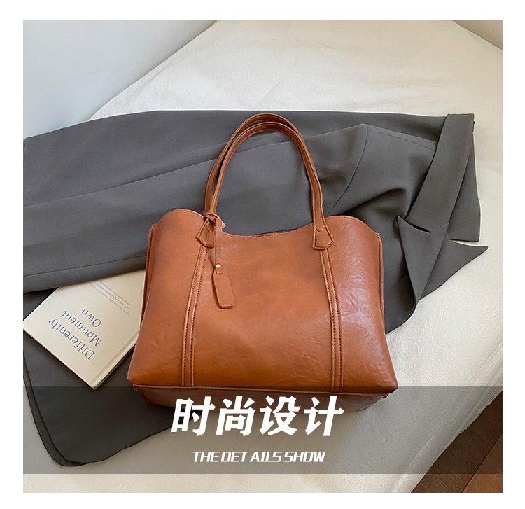 Women's PU Leather Soft Tote Bag detail 11