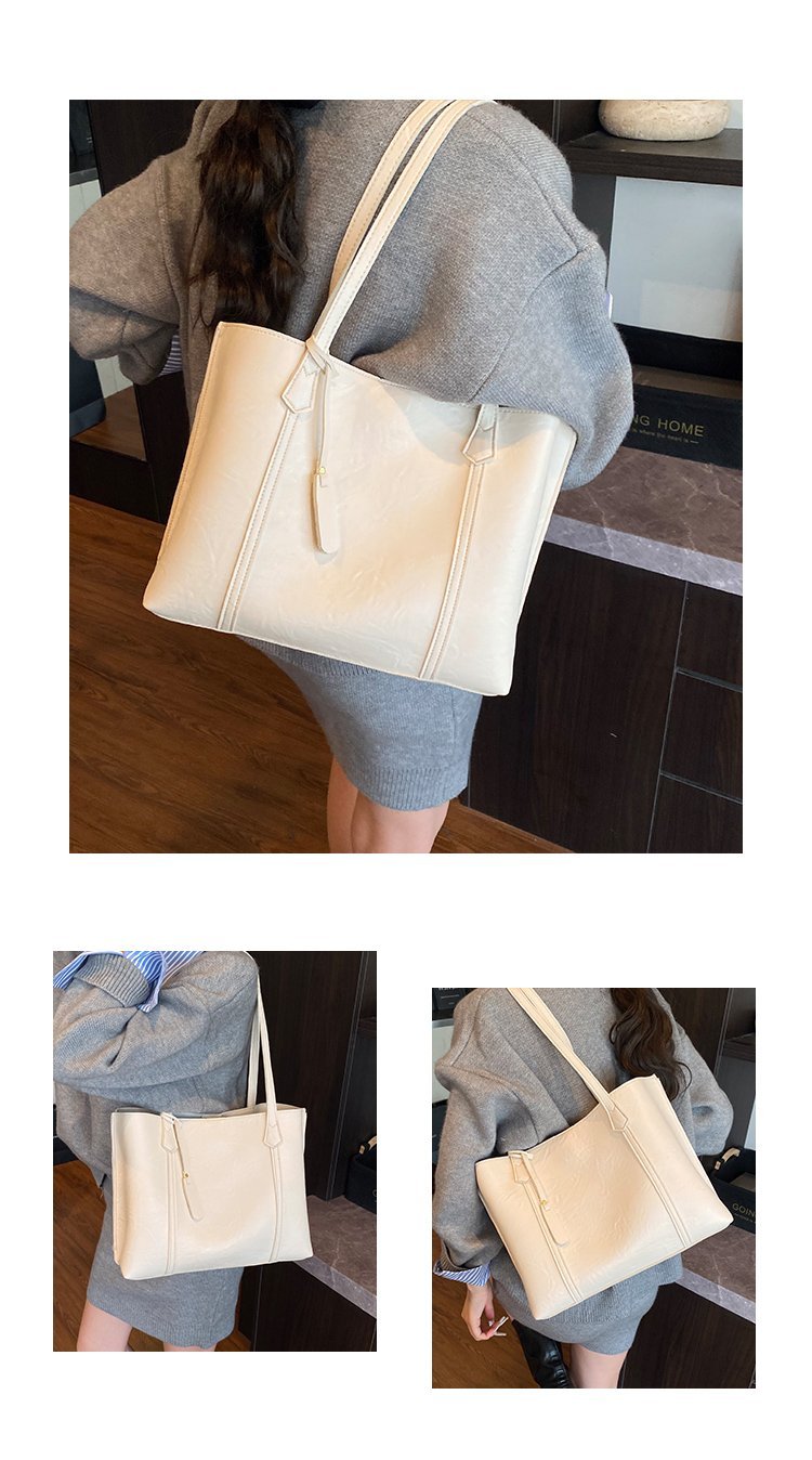 Women's PU Leather Soft Tote Bag detail 8