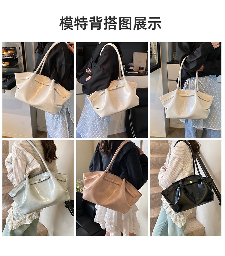 Women's PU Leather Soft Tote Bag detail 6
