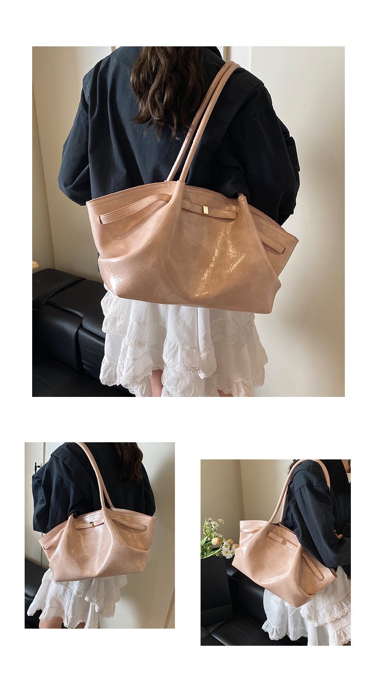 Women's PU Leather Soft Tote Bag detail 8