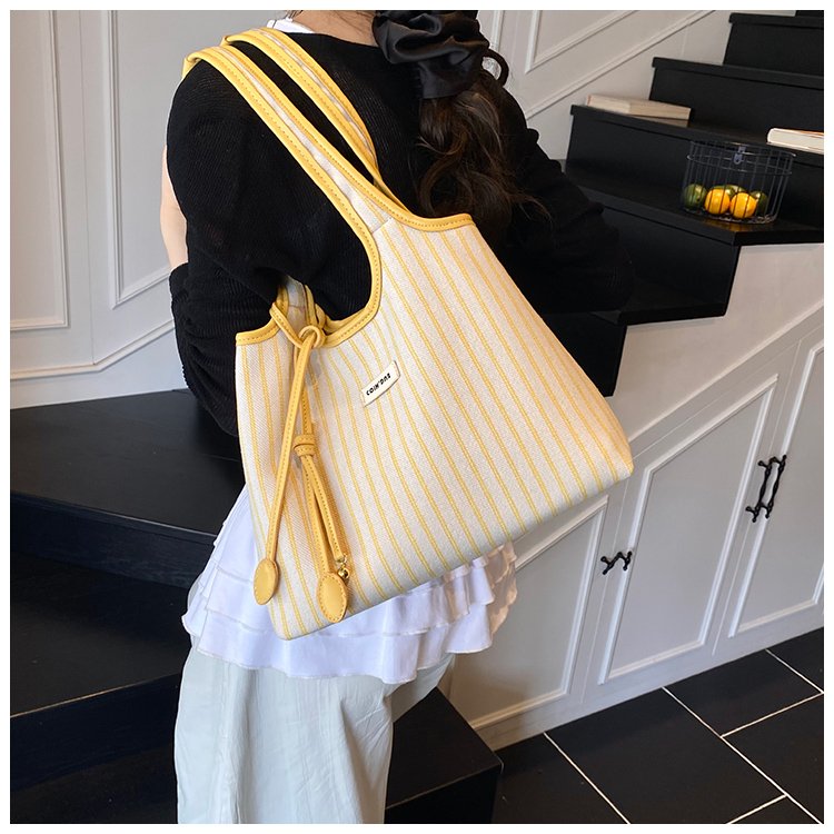 Women's PU Leather Striped Shoulder Bag detail 34