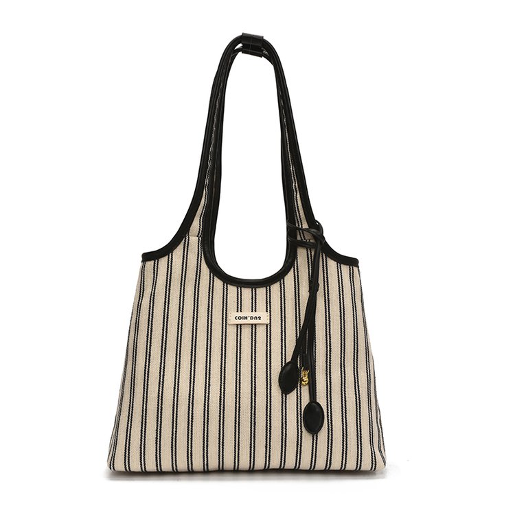 Women's PU Leather Striped Shoulder Bag view 3