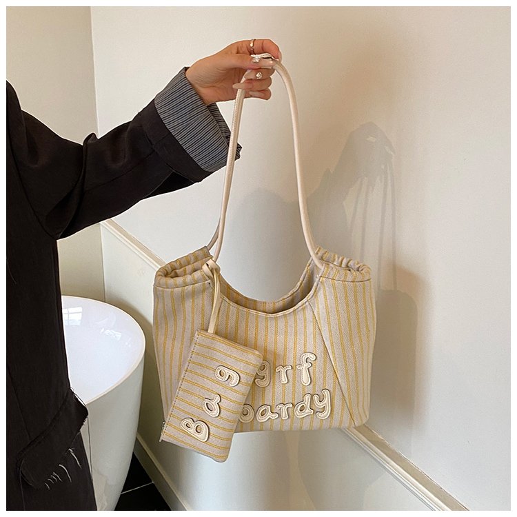 Women's PU Leather Striped Soft Tote Bag detail 28