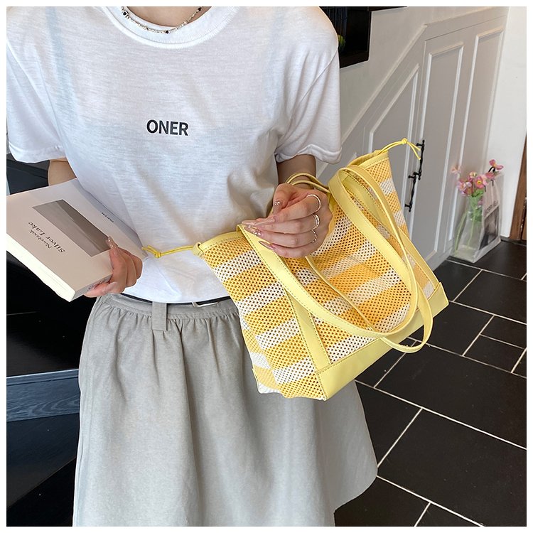 Women's PU Leather Striped Tote Bag detail 19