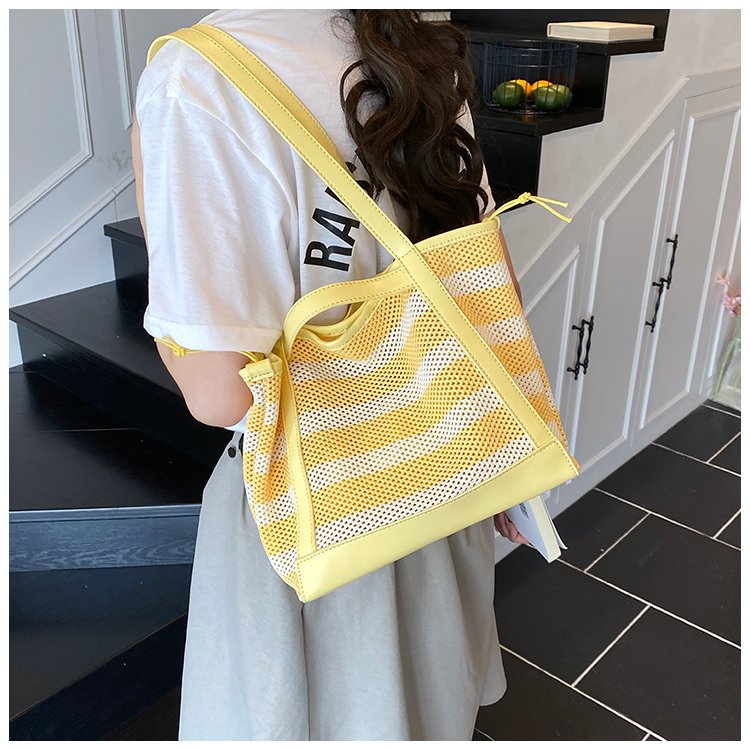 Women's PU Leather Striped Tote Bag detail 29