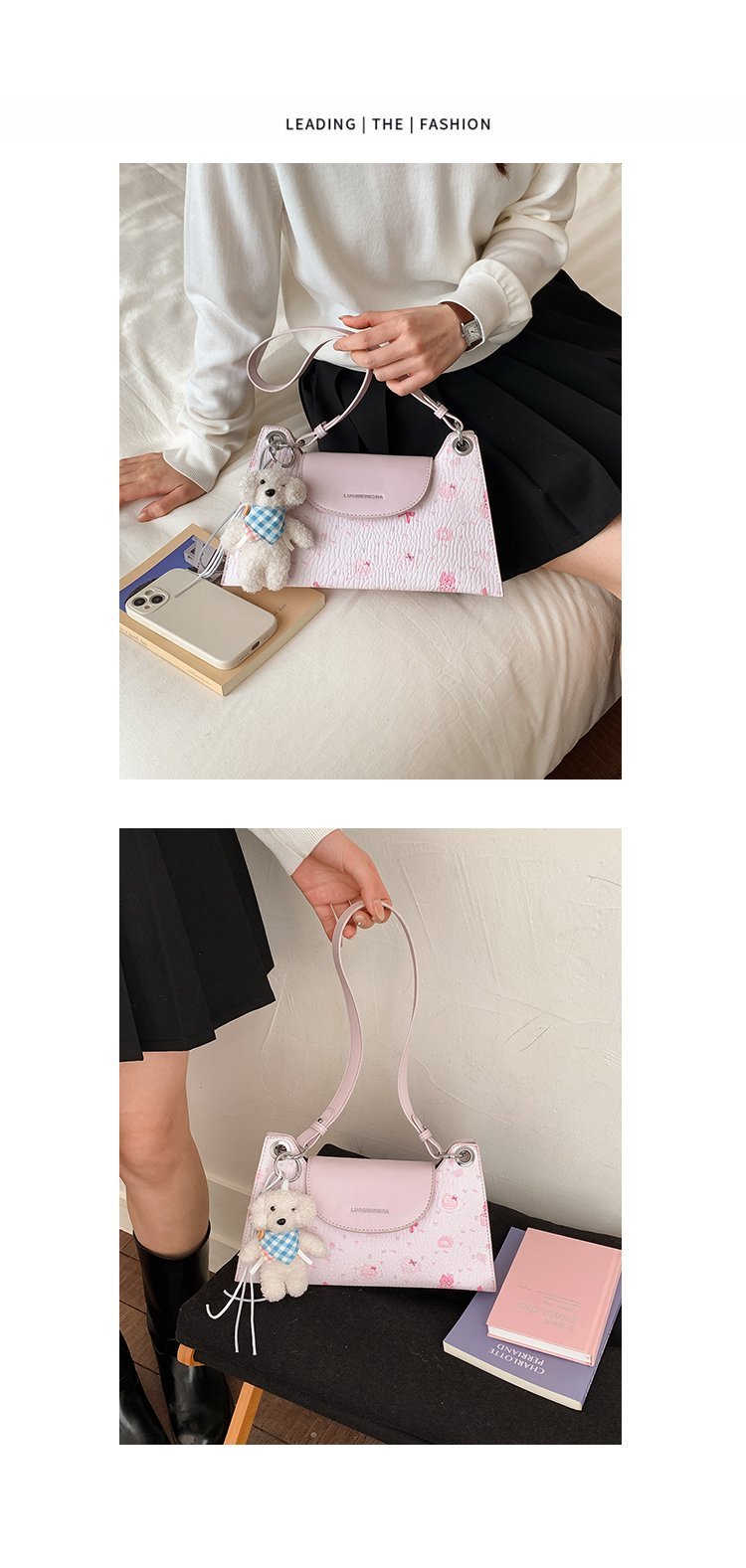 Women's PU Leather Structured Flap Handbag detail 17