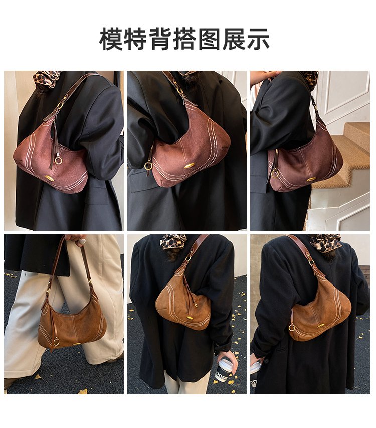Women's PU Leather Studded Slouch Shoulder Bag detail 3