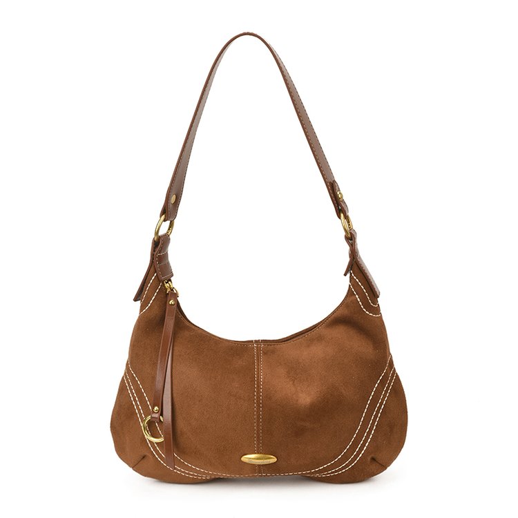 Women's PU Leather Studded Slouch Shoulder Bag view 1