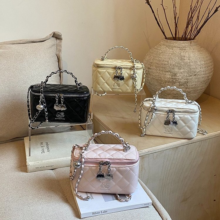Women's PU Leather Textured Barrel Bag view 2