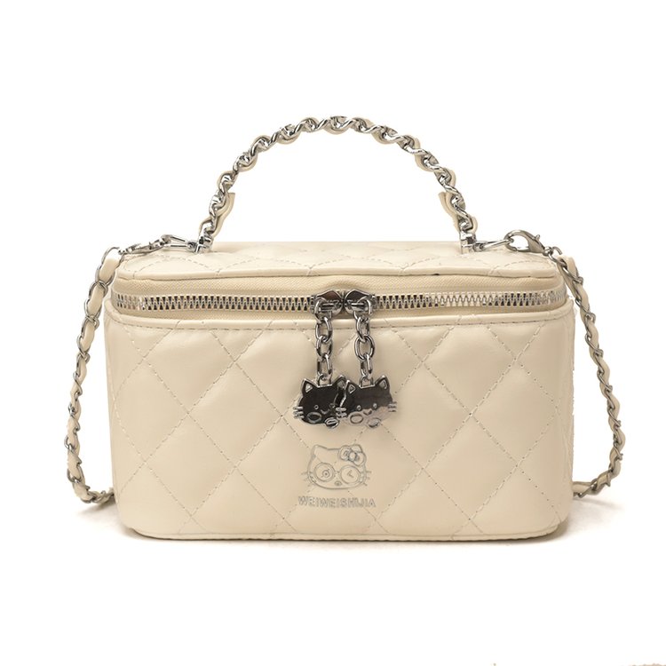 Women's PU Leather Textured Barrel Bag view 3