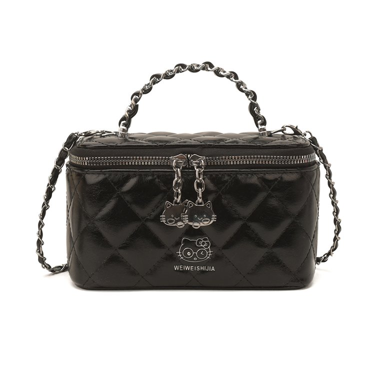 Women's PU Leather Textured Barrel Bag view 4