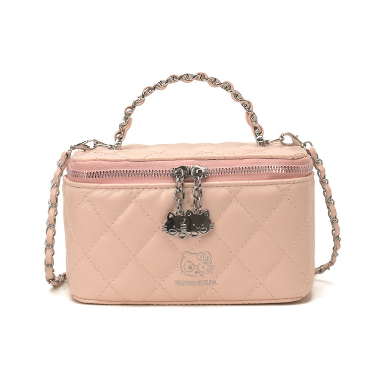 Women's PU Leather Textured Barrel Bag view 1