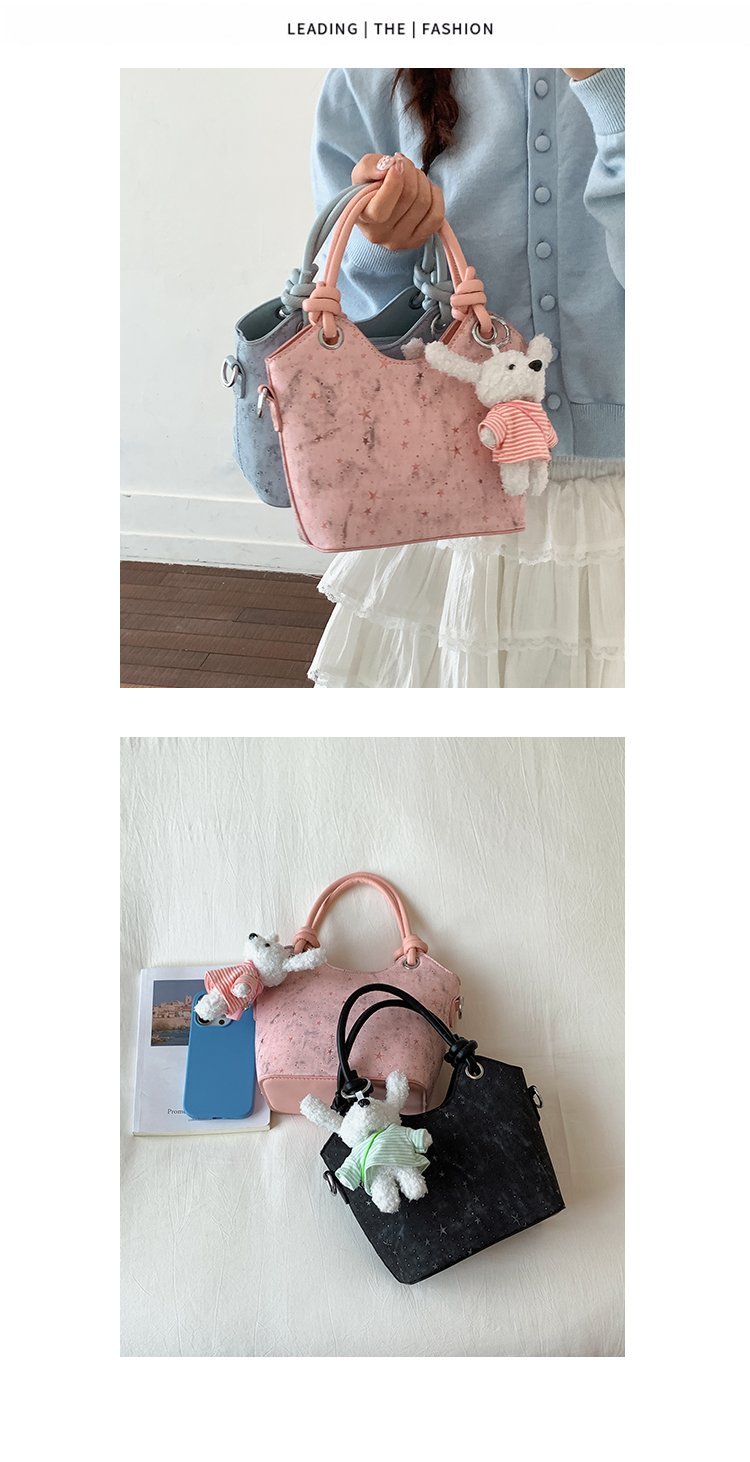 Women's PU Leather Textured Mini Bucket Bag detail 13