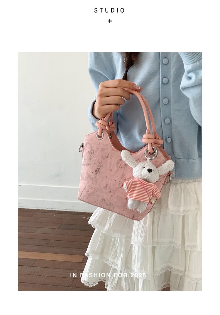 Women's PU Leather Textured Mini Bucket Bag detail 17