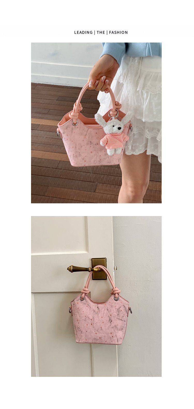 Women's PU Leather Textured Mini Bucket Bag detail 18