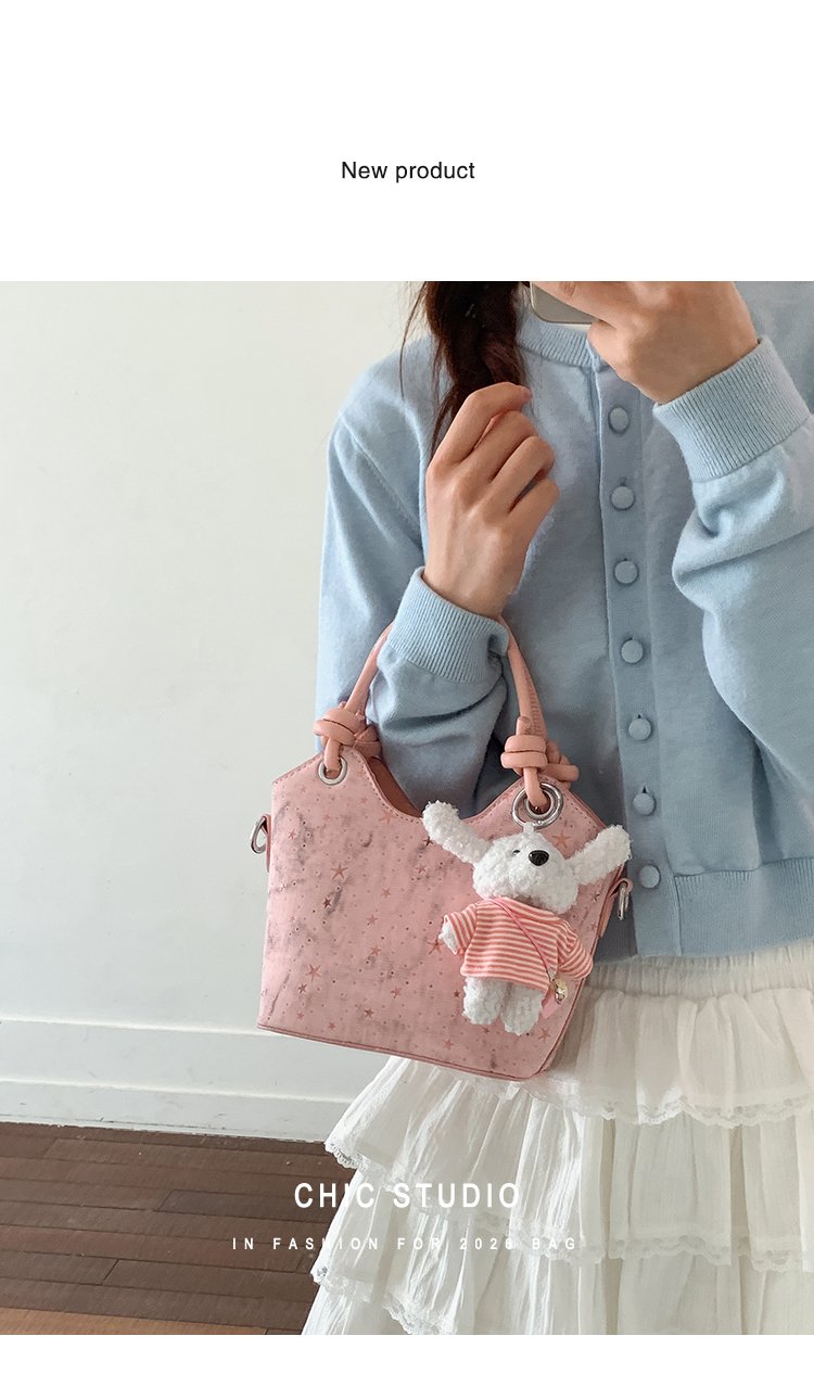 Women's PU Leather Textured Mini Bucket Bag detail 1