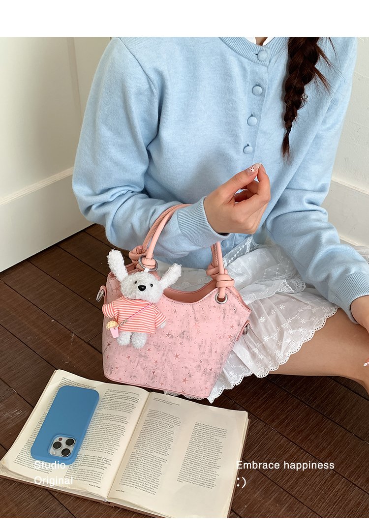 Women's PU Leather Textured Mini Bucket Bag detail 20