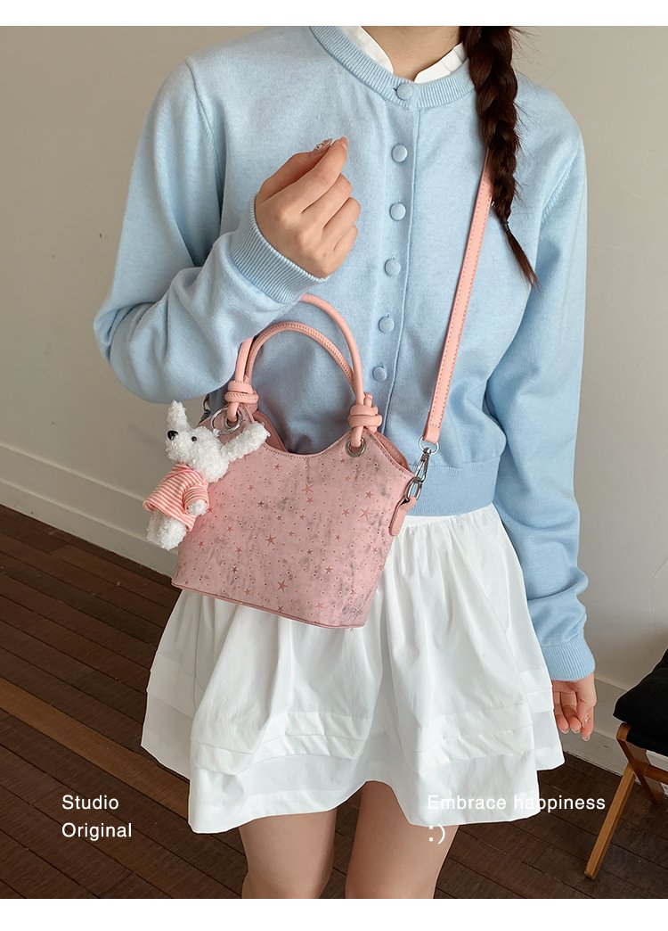Women's PU Leather Textured Mini Bucket Bag detail 21