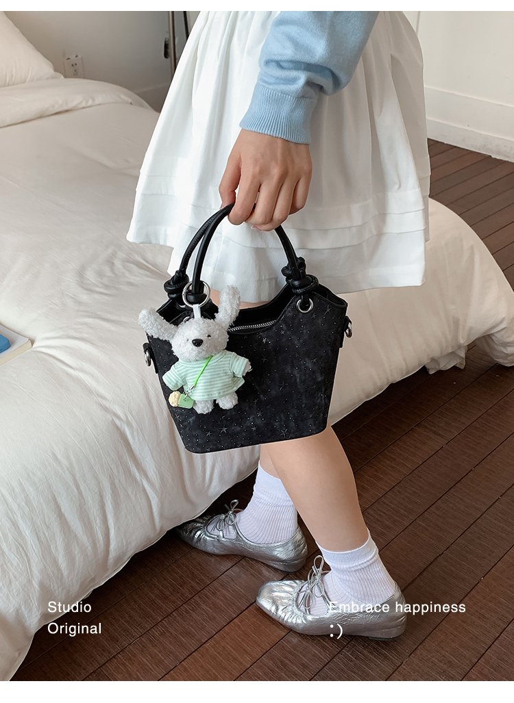 Women's PU Leather Textured Mini Bucket Bag detail 22