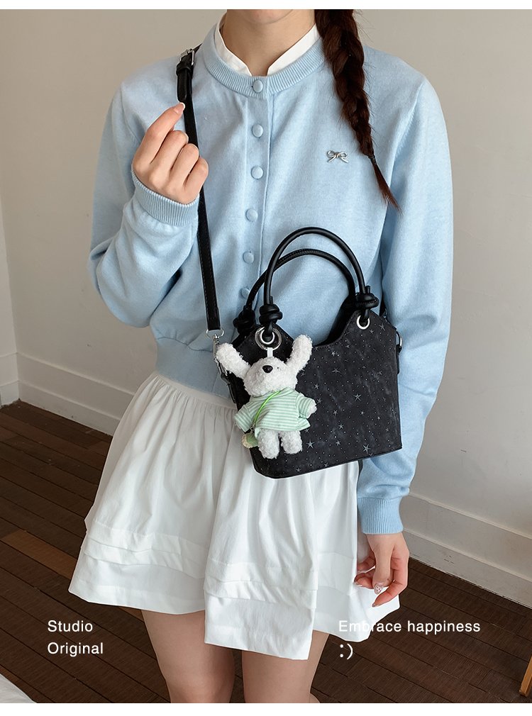 Women's PU Leather Textured Mini Bucket Bag detail 23