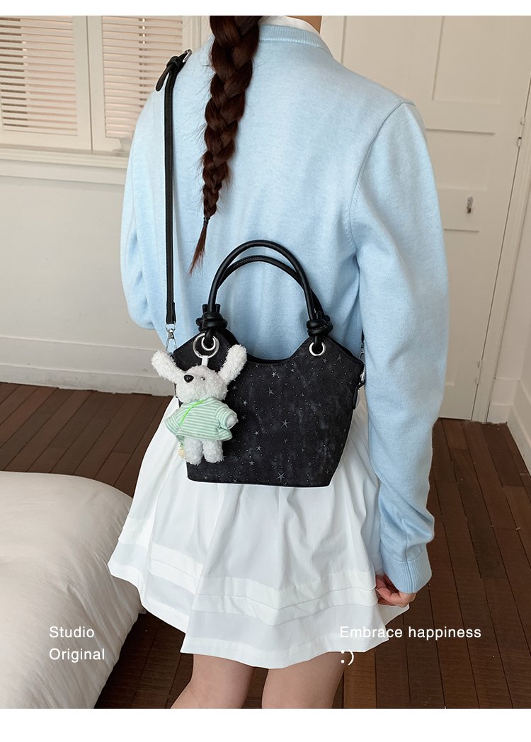 Women's PU Leather Textured Mini Bucket Bag detail 24