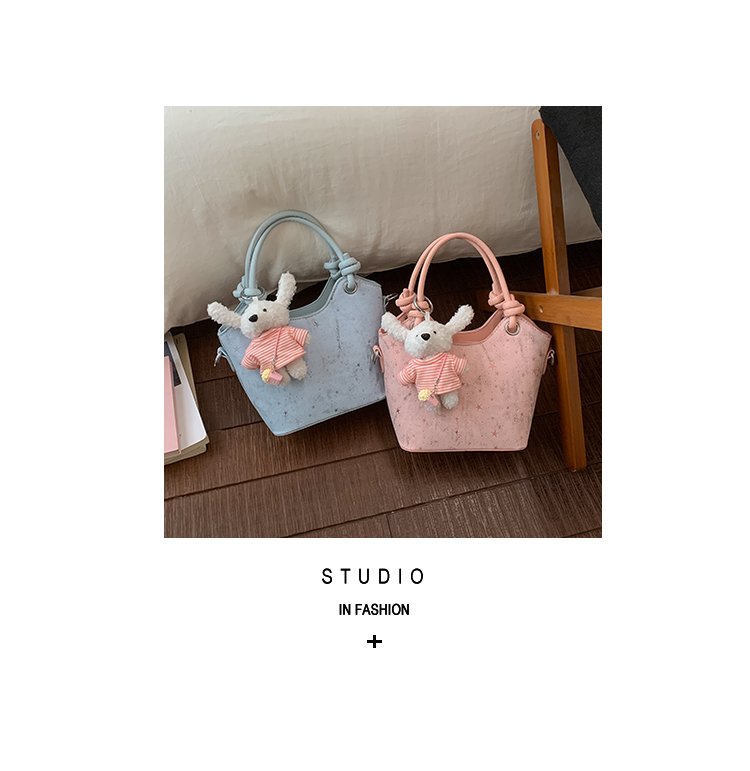 Women's PU Leather Textured Mini Bucket Bag detail 2