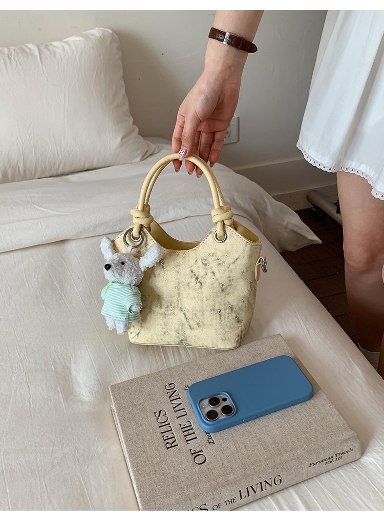 Women's PU Leather Textured Mini Bucket Bag detail 30