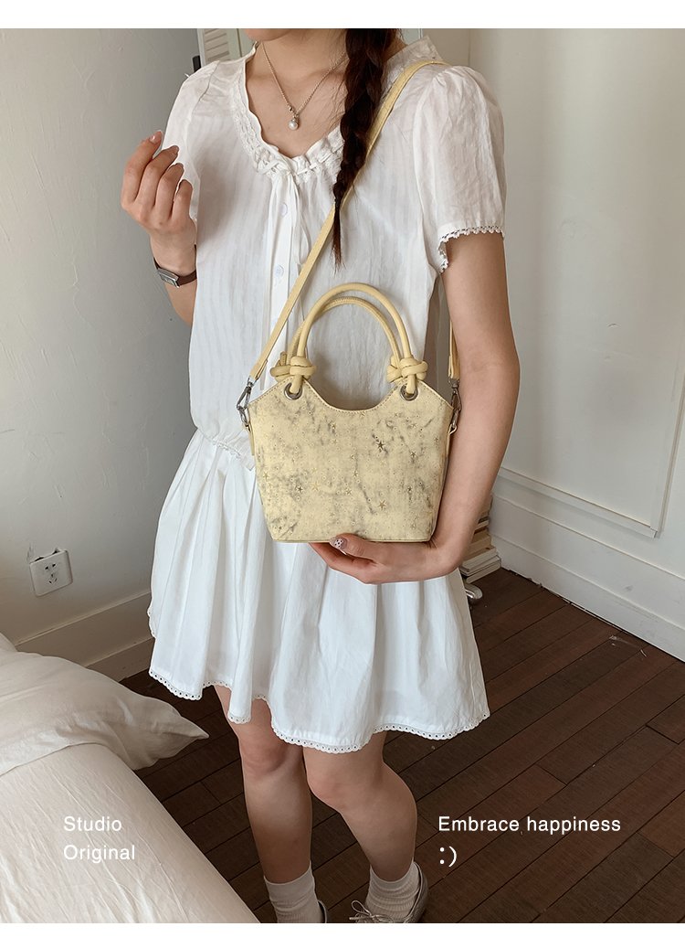 Women's PU Leather Textured Mini Bucket Bag detail 31