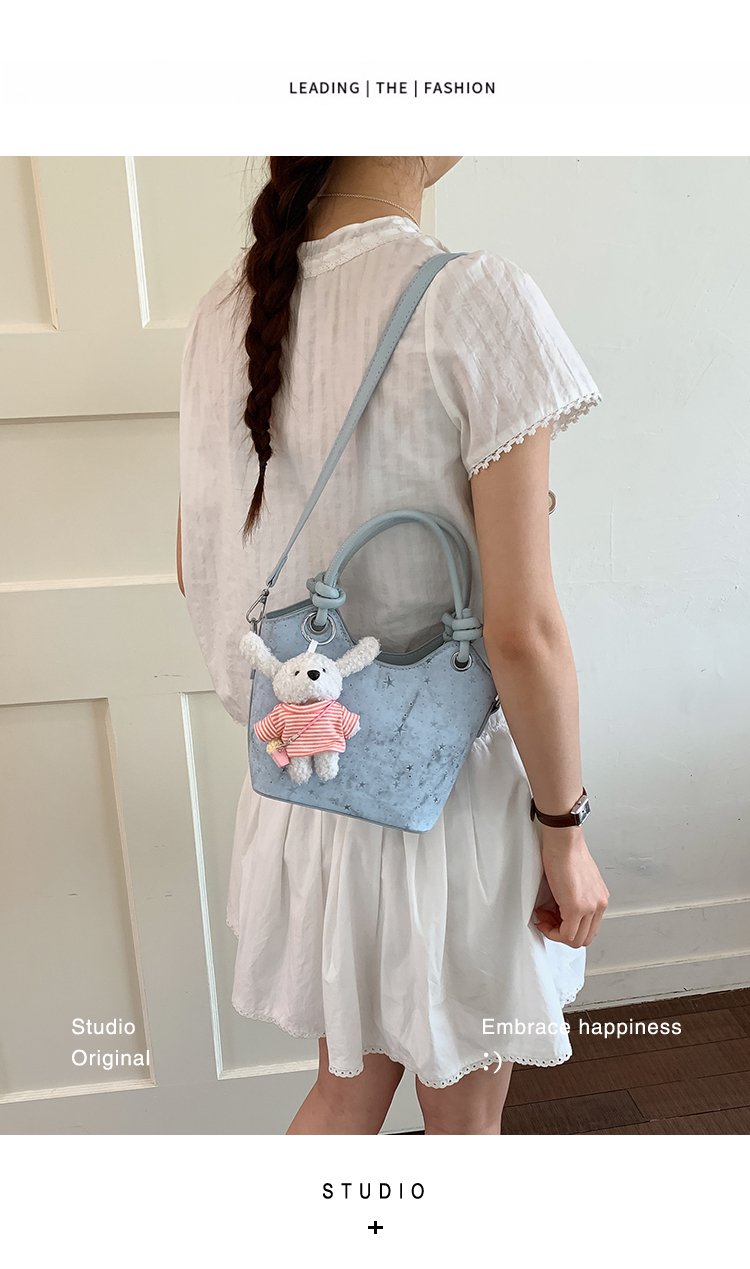 Women's PU Leather Textured Mini Bucket Bag detail 34