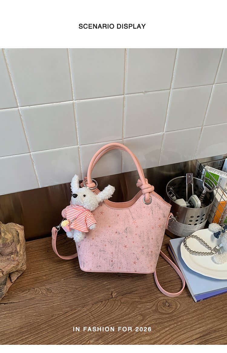 Women's PU Leather Textured Mini Bucket Bag detail 37