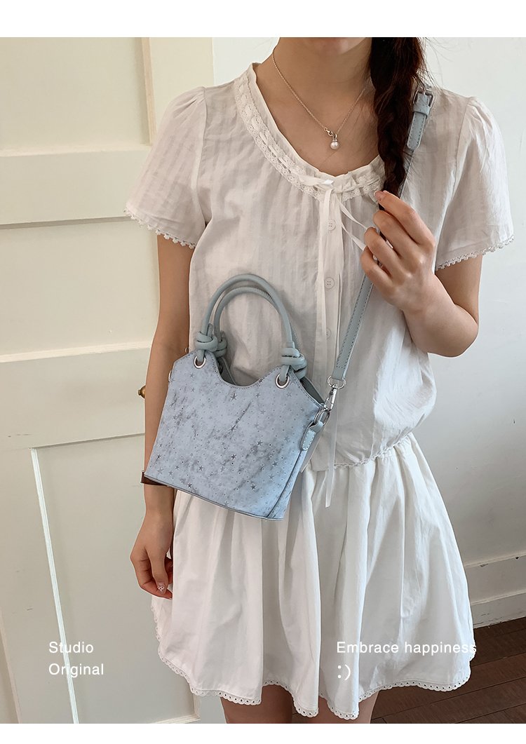 Women's PU Leather Textured Mini Bucket Bag detail 39