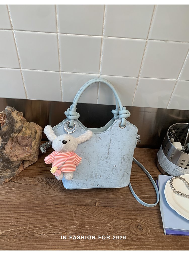 Women's PU Leather Textured Mini Bucket Bag detail 40