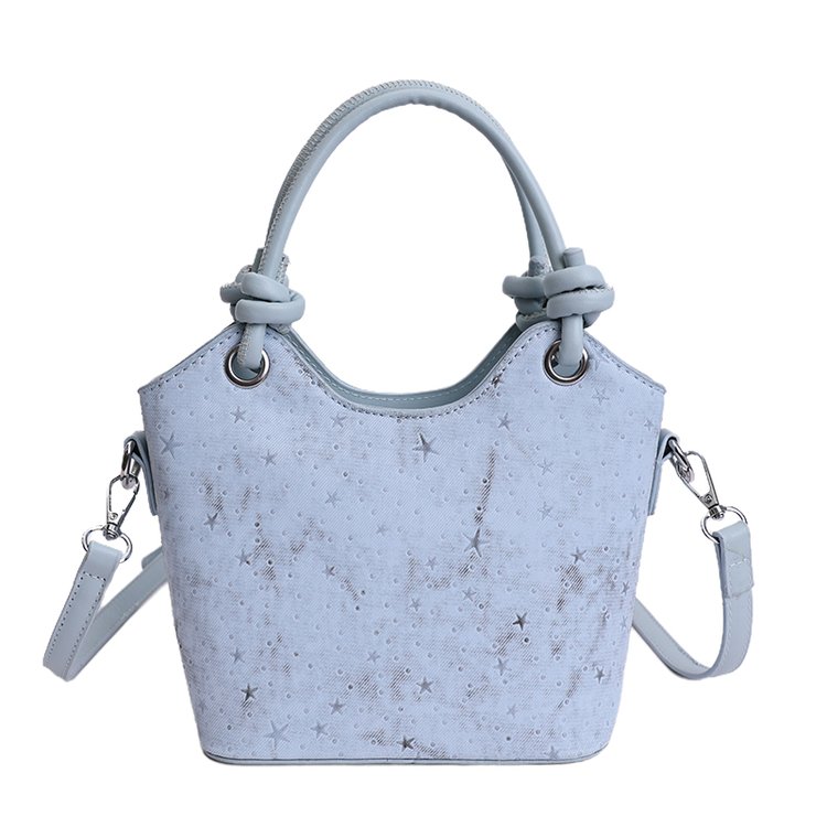 Women's PU Leather Textured Mini Bucket Bag view 4