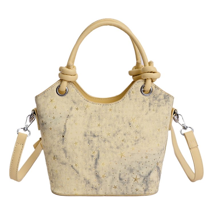 Women's PU Leather Textured Mini Bucket Bag view 5