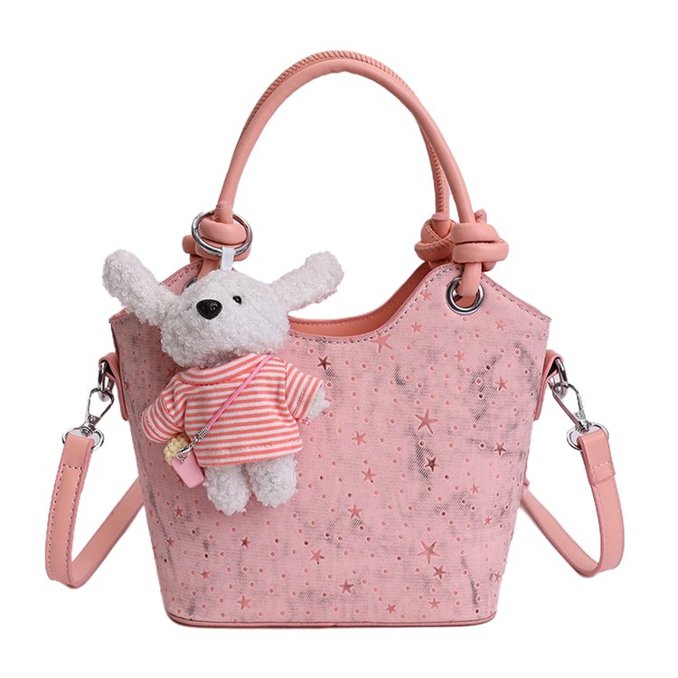 Women's PU Leather Textured Mini Bucket Bag view 7