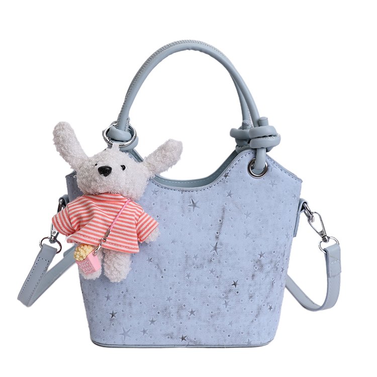 Women's PU Leather Textured Mini Bucket Bag view 8