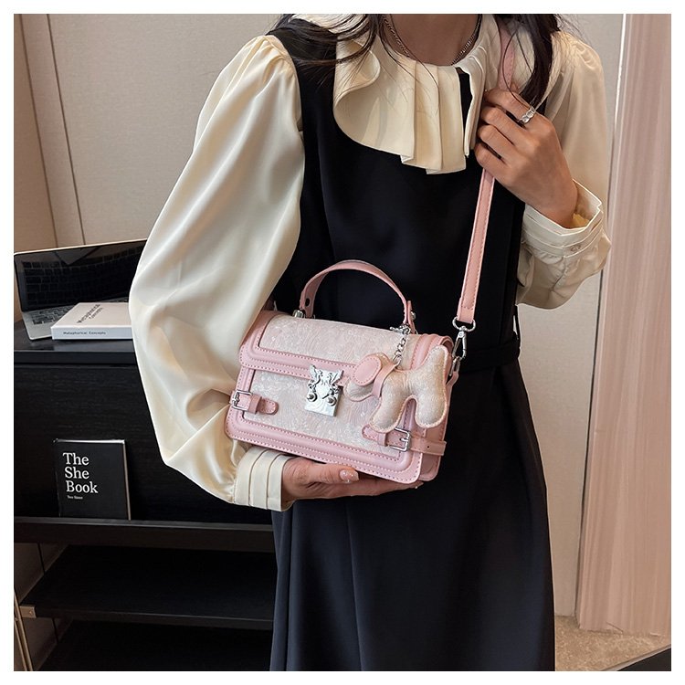 Women's PU Leather Textured Mini Satchel Crossbody Bag detail 11