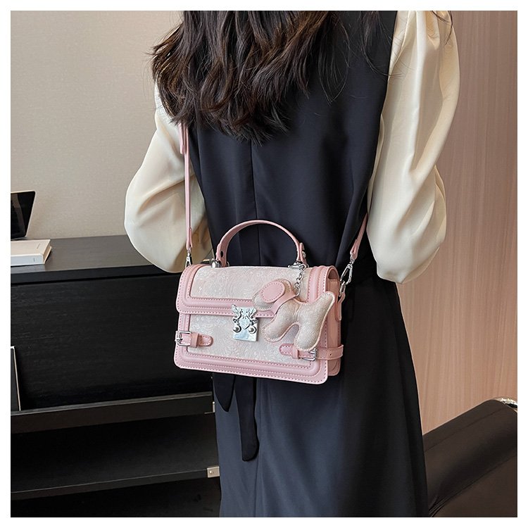 Women's PU Leather Textured Mini Satchel Crossbody Bag detail 14