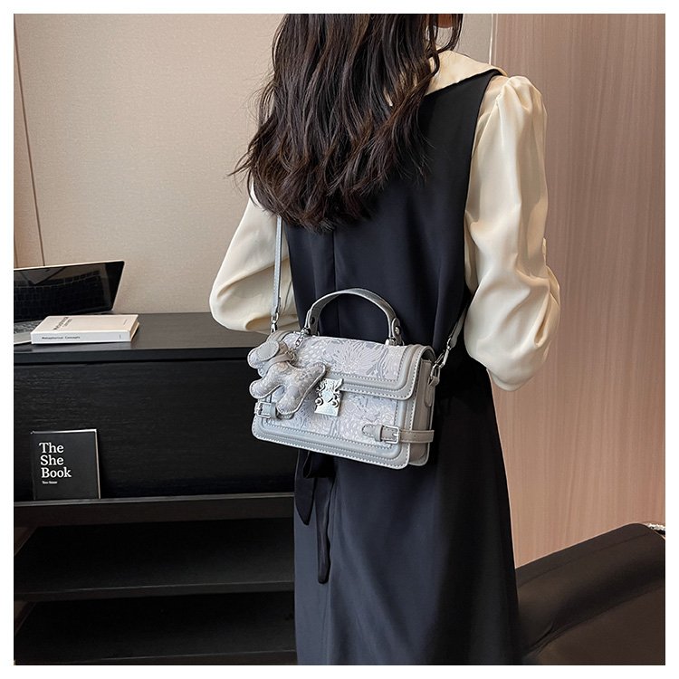 Women's PU Leather Textured Mini Satchel Crossbody Bag detail 16