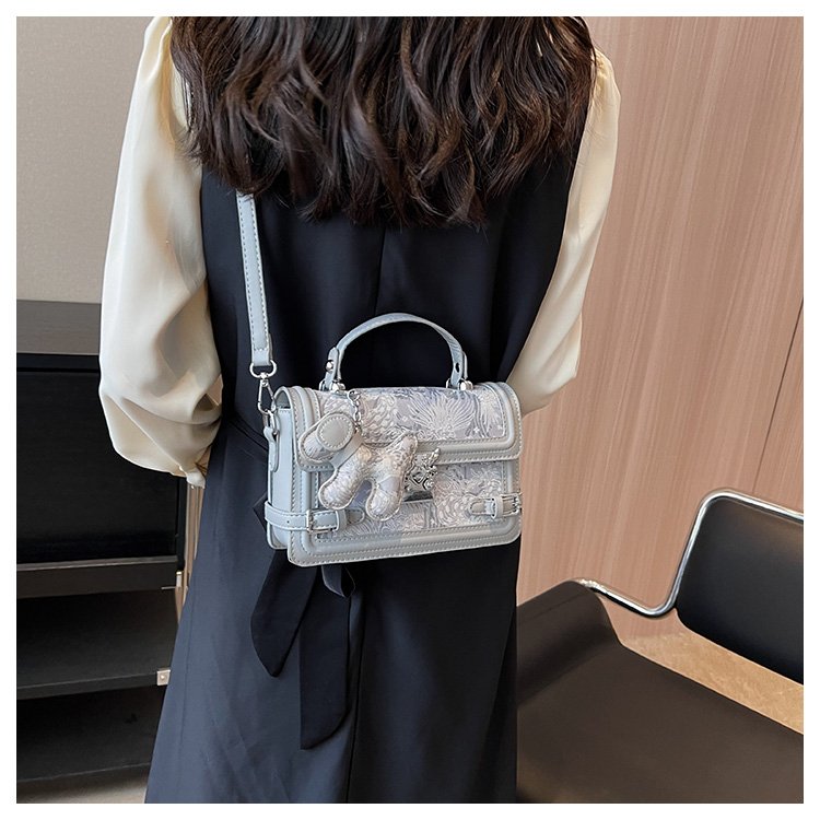 Women's PU Leather Textured Mini Satchel Crossbody Bag detail 19