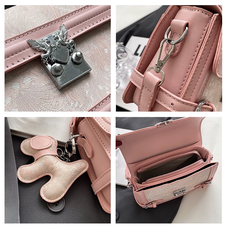 Women's PU Leather Textured Mini Satchel Crossbody Bag detail 24