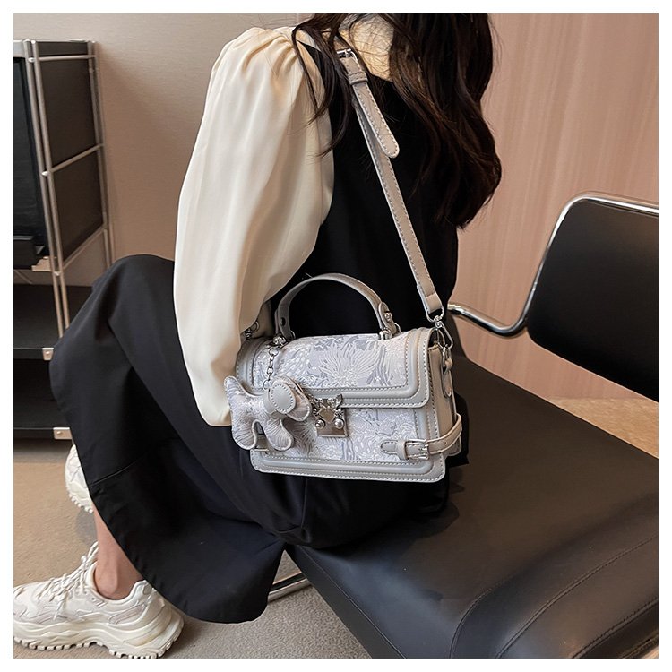 Women's PU Leather Textured Mini Satchel Crossbody Bag detail 36