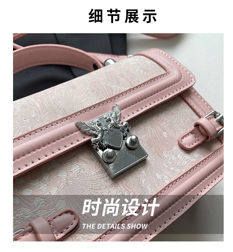 Women's PU Leather Textured Mini Satchel Crossbody Bag detail 3